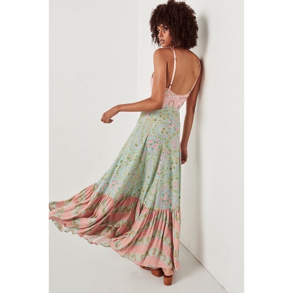 Spell City Lights Maxi Skirt in Sage - Picture 3 of 7